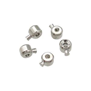 copper BeadStopper, unfade, platinum plated, approx 3mm [FD11584]