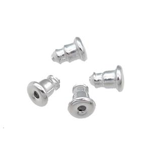 Aluminium Earring Back Nut Unfade Platinum Plated, approx 4x6mm [FD11586]