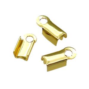 copper CordEnd, unfade, gold plated, approx 4mm [FD11595]