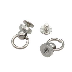 copper bail, platinum plated, approx 8mm [FD11603]