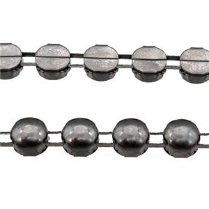 Iron Chain, black plated, approx 6mm [FD11608]