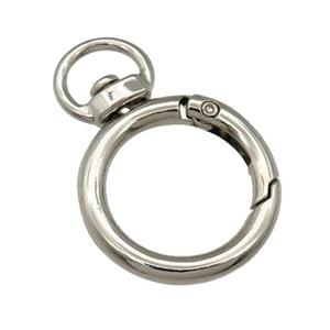 Alloy Carabiner Clasp, platinum plated, approx 26-40mm [FD11612]
