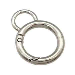 Alloy Carabiner Clasp, platinum plated, approx 34-45mm [FD11613-L]