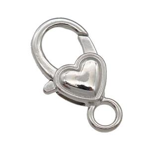 Alloy Lobster Clasp, platinum plated, approx 15-26mm [FD11617]
