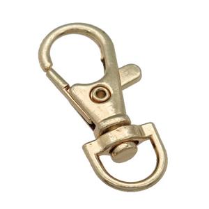 Alloy Lobster Clasp, gold plated, approx 17-37mm [FD11622]