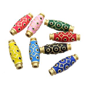 Mixed Copper Rice Beads Enamel Eye Duck Gold, approx 9-27mm [FD11660]