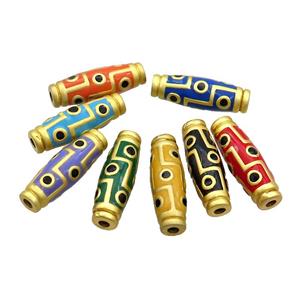Mixed Copper Rice Beads Enamel Eye Duck Gold, approx 9-27mm [FD11663]