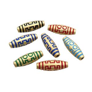 Mixed Copper Rice Beads Enamel Duck Gold, approx 10-30mm [FD11668]