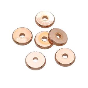 copper spacer beads, heishi, unfade, Rose gold, approx 10mm [FD11670-10MM]