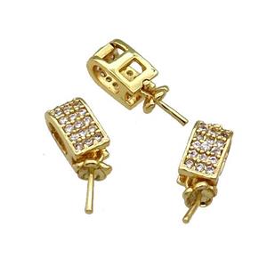 Copper Bail Pave Zircon Gold Plated, approx 5-13mm, 3-5mm hole [FD11673]