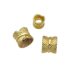 Copper Spacer Beads Gold Plated, approx 8mm, 4mm hole [FD11676-8MM]