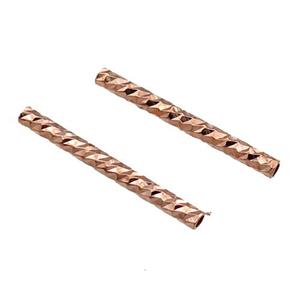 Copper Tube Beads Rose Gold, approx 2x20mm [FD11699]