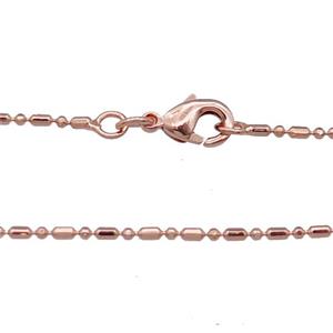 Copper Necklace Chain Unfaded Rose Gold, approx 1.2mm, 42cm length [FD11723]
