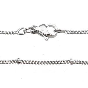 Copper Necklace Satellite Chain Unfaded Platinum Plated, approx 1.2mm, 42cm length [FD11733]