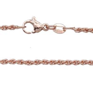 Copper Necklace Chain Unfaded Rose Gold, approx 1.8mm, 42cm length [FD11803]