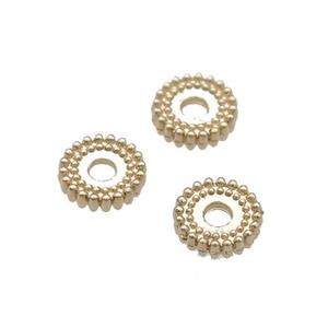 Copper Spacer Beads Unfaded Light Gold Plated, approx 6mm [FD11834]