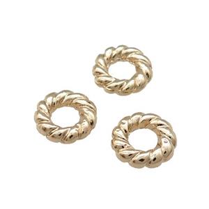 Copper Ring Spacer Beads Unfaded Light Gold Plated, approx 10mm [FD11842]