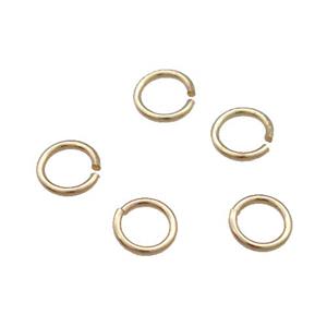 Copper Jump Rings Unfaded Light Gold, approx 4mm [FD11856]