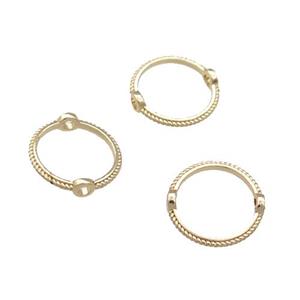 Copper Ring Spacer Beads Unfaded Light Gold Plated, approx 13mm dia [FD11866]