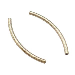 Copper Tube Beads Bend Light Gold Plated, approx 2x34mm [FD11890]