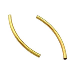 Copper Tube Beads Bend Gold Plated, approx 2x30mm [FD11895]