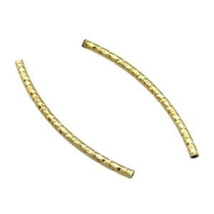 Copper Tube Beads Bend Gold Plated, approx 1.5x30mm [FD11900]