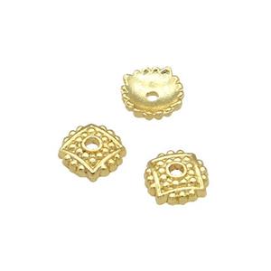 Copper BeadCaps Unfaded Gold Plated, approx 8mm [FD11908]