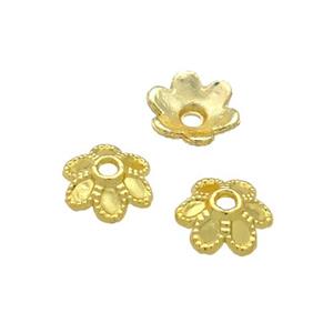 Copper BeadCaps Unfaded Gold Plated, approx 8mm [FD11910]