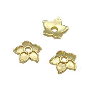 Copper Bead Caps Unfaded Gold Plated, approx 8mm [FD11940]