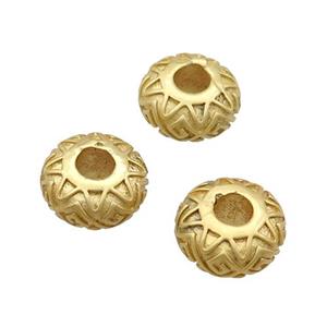 Copper Rondelle Spacer Beads Large Hole Duck Gold, approx 6-12mm [FD11964]