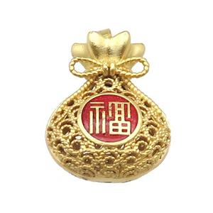 Copper Money Pendant Unfaded Duck Gold, approx 20-25mm [FD11977]
