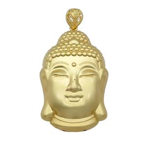 Copper Buddha Pendant Unfaded Duck Gold, approx 35-55mm, 9-11mm, 5mm hole [FD11983]