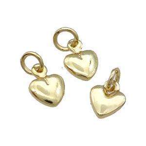 Copper Heart Pendant Unfade 18K Gold Plated, approx 5.5mm [FD12008]