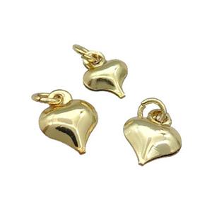 Copper Heart Pendant Unfade 18K Gold Plated, approx 8mm [FD12009-L]
