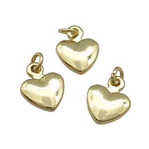 Copper Heart Pendant Unfade 18K Gold Plated, approx 8.5mm [FD12010]