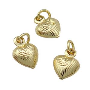 Copper Heart Pendant Unfade 18K Gold Plated, approx 7mm [FD12013]