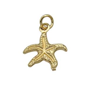 Copper Starfish Pendant Unfade 18K Gold Plated, approx 12mm [FD12025]