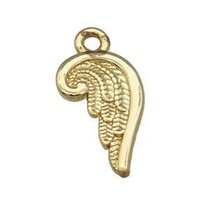 Alloy Wing Pendant Unfade 18K Gold Plated, approx 10-15mm [FD12026]
