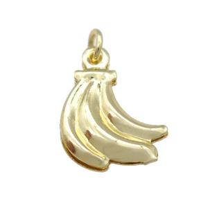 Copper Banana Pendant Unfade 18K Gold Plated, approx 12mm [FD12028]