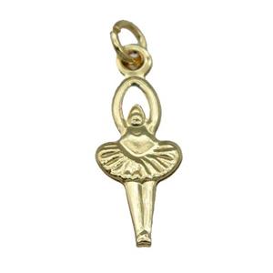Copper Girls Dancer Pendant Unfade 18K Gold Plated, approx 7-15mm [FD12031]
