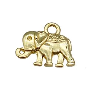 Alloy Elephant Pendant Unfade 18K Gold Plated, approx 8.5-14mm [FD12033]