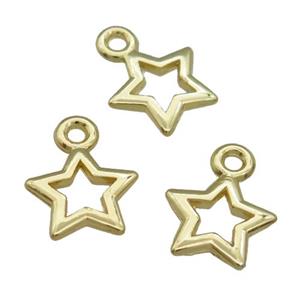 Alloy Star Pendant Unfade 18K Gold Plated, approx 10mm [FD12035]
