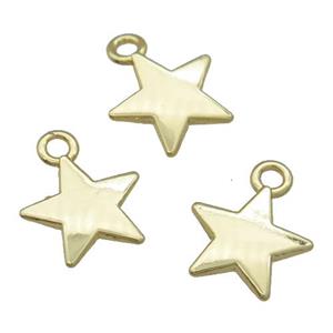Alloy Star Pendant Unfade 18K Gold Plated, approx 11mm [FD12036]
