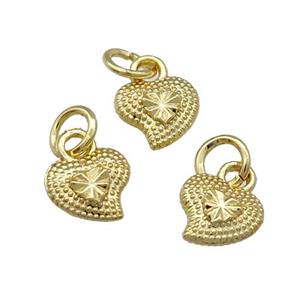 Alloy Heart Pendant Unfade 18K Gold Plated, approx 7-7.5mm [FD12039]