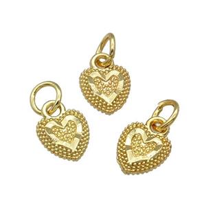 Alloy Heart Pendant Unfade 18K Gold Plated, approx 7-8mm [FD12041]