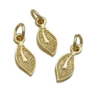 Alloy Leaf Pendant Unfade 18K Gold Plated, approx 5-10mm [FD12042]