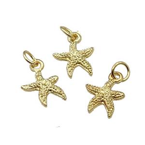 Alloy Starfish Pendant Unfade 18K Gold Plated, approx 10.5mm [FD12043]