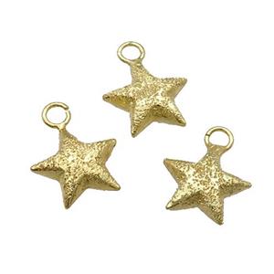 Copper Star Pendant Unfade 18K Gold Plated, approx 12mm [FD12049]