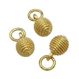 Alloy Durian Pendant Unfade 18K Gold Plated, approx 6-7mm [FD12053]