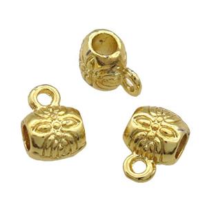 Alloy Hanger Bail Unfade 18K Gold Plated, approx 4.5-5.5mm, 2.5mm hole [FD12058]